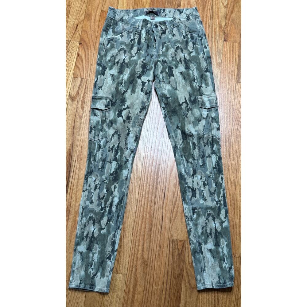 PAIGE Denim Snakeskin Camo Cargo Skinny Pants 27 - Picture 8 of 12